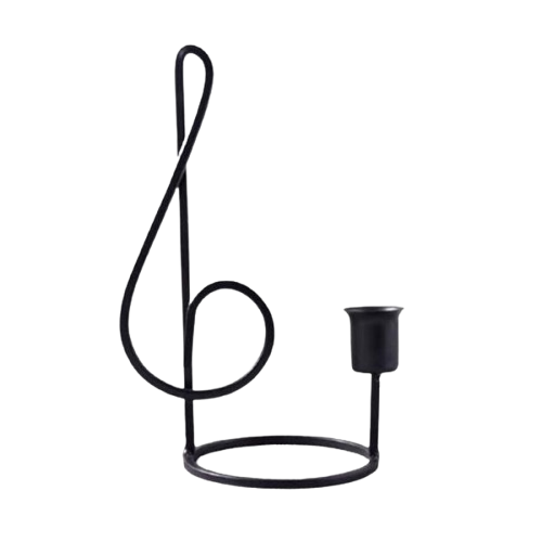 IRON LOOP CANDLE HOLDER (BLACK)